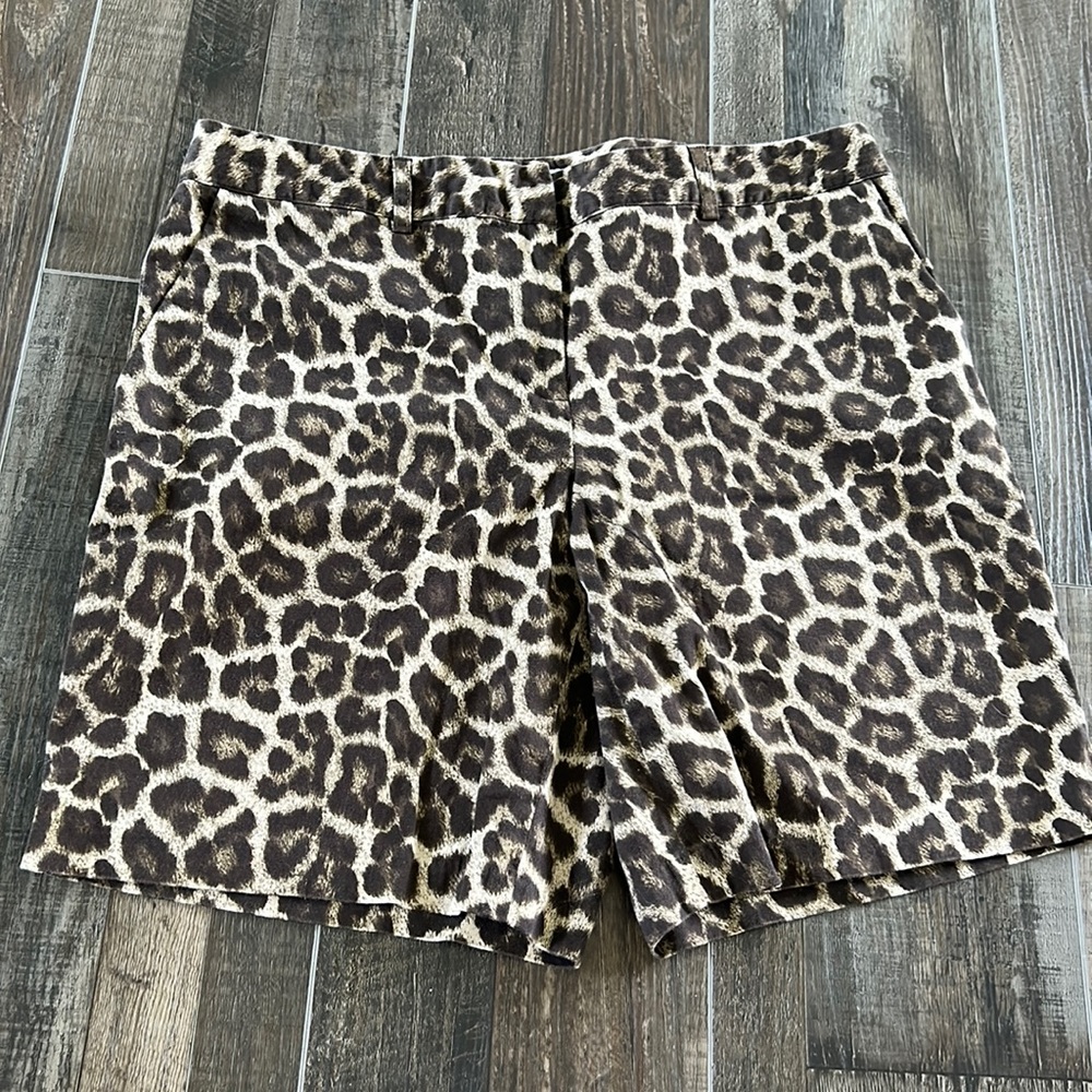 Michael Kors Leopard Shorts Size 8
